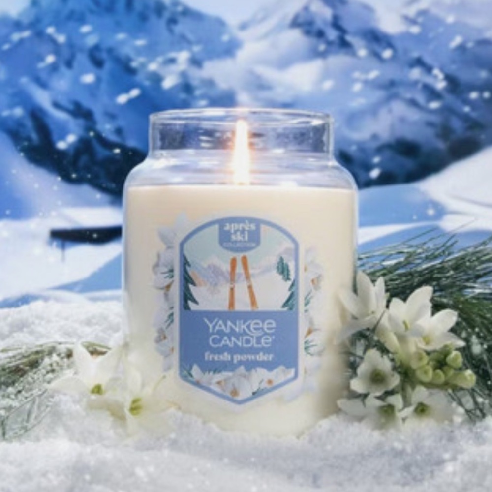 NWT Yankee Candle Apres Ski Fresh Powder 22oz jar candle